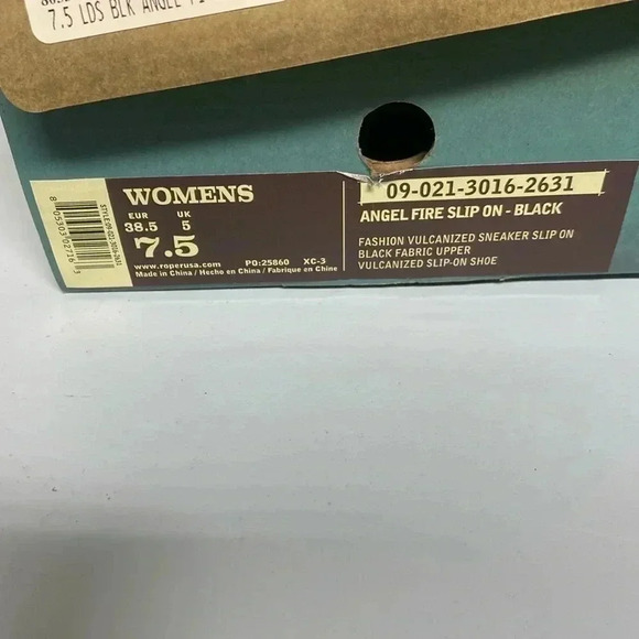 Roper angel fire slip on black size 7.5 - Picture 5 of 5